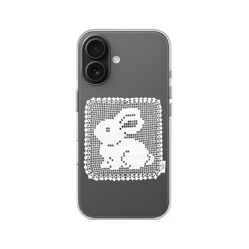 Peakdrawing（ピークドロウィン）の「バニー クロシェレース ジェリーハードケース (clear)（スマホグッズ/小物）」