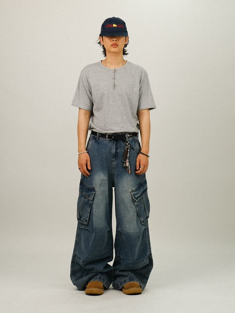 IN Hook Slub Muscle Fit 1/2 T