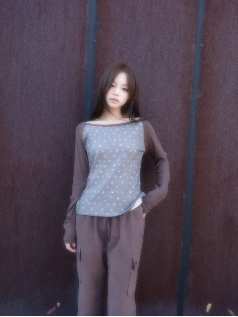 daisy raglan tee