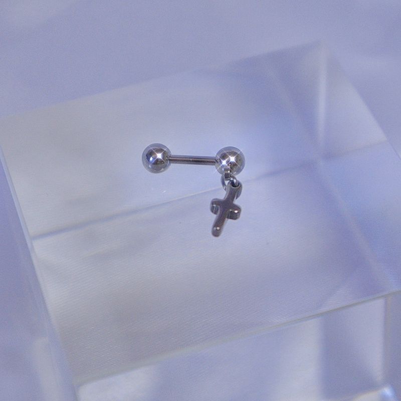 RUNARING（ルナリング）の「オールサージカルスチール製ミニクロスピアス（アクセサリー）」