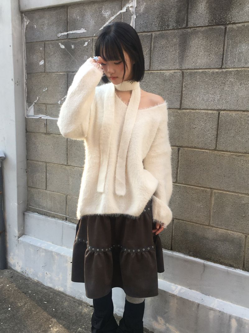 Love N Hairy muffler knitwear