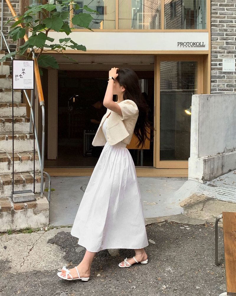 [BELLIDE MADE] Two-Length Merry Flare Layered One Piece