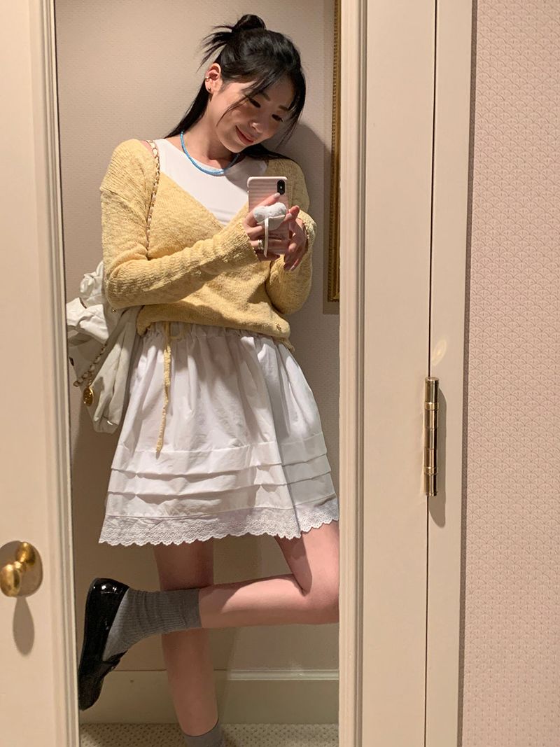 [MADE] Epo Lace Mini Skirt