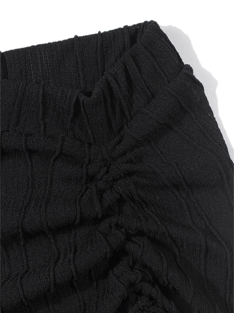  LAYERED STRAP LONG SKIRT _Black