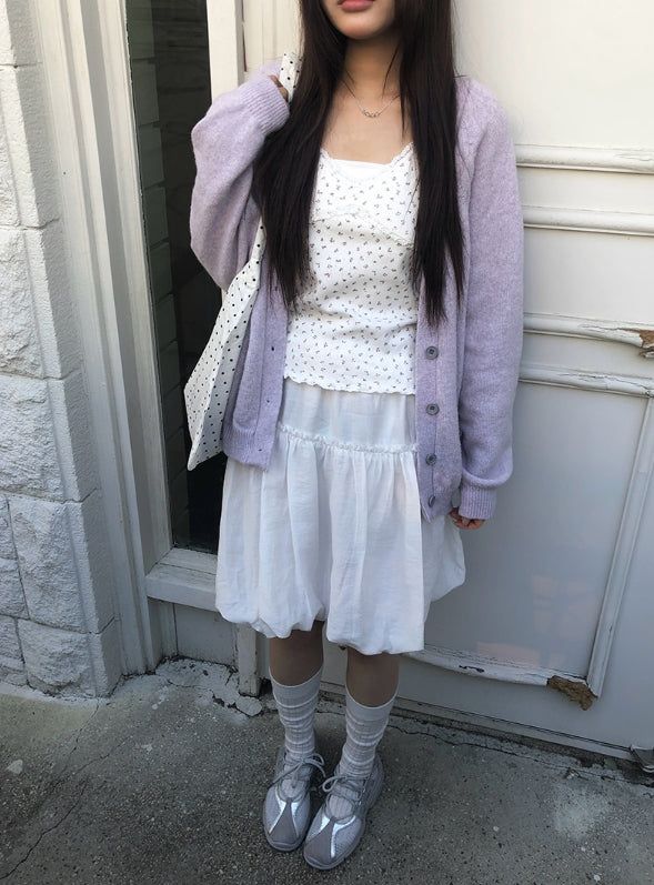 Buro Frill Banding Balloon Midi Skirt