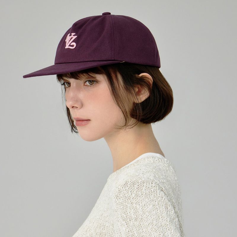 Leaf VZ Monogram 5-Panel Ball Cap / Burgundy