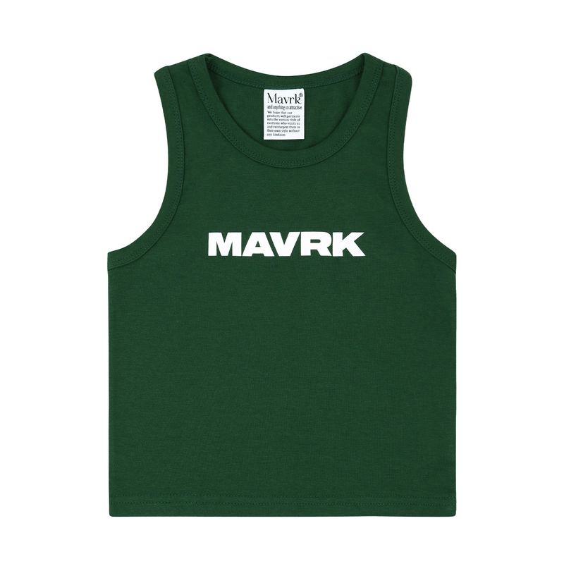 M Logo Crop Sleeveless Green