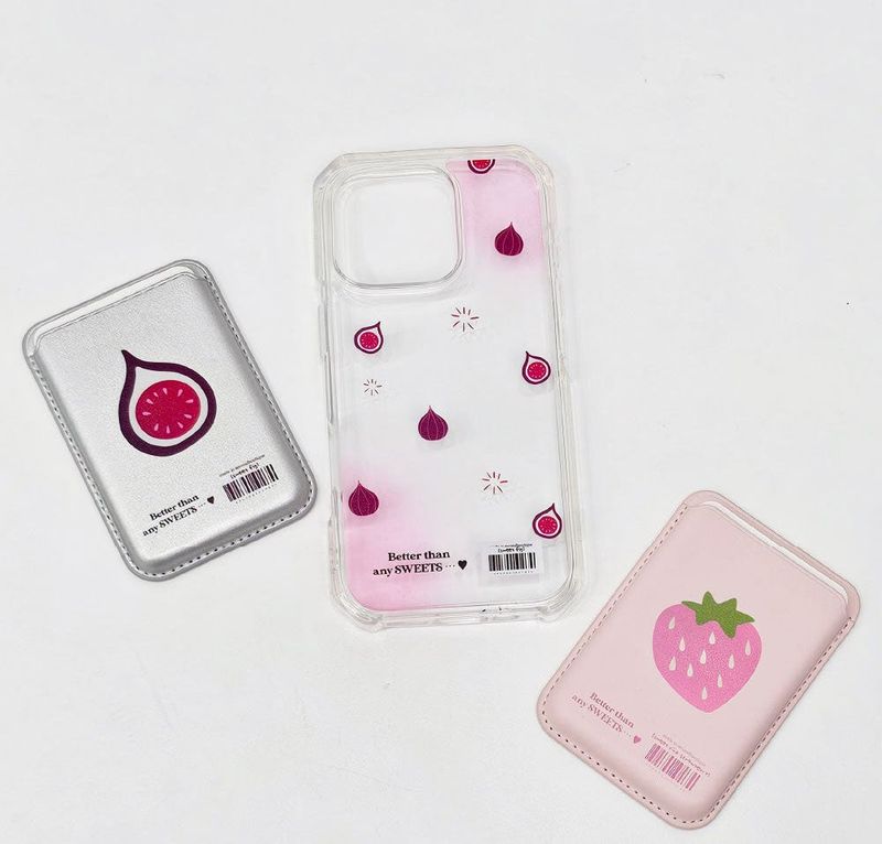 [MADE]  Fruit Fruit Card Wallet_PINKBERRY_SILVER
