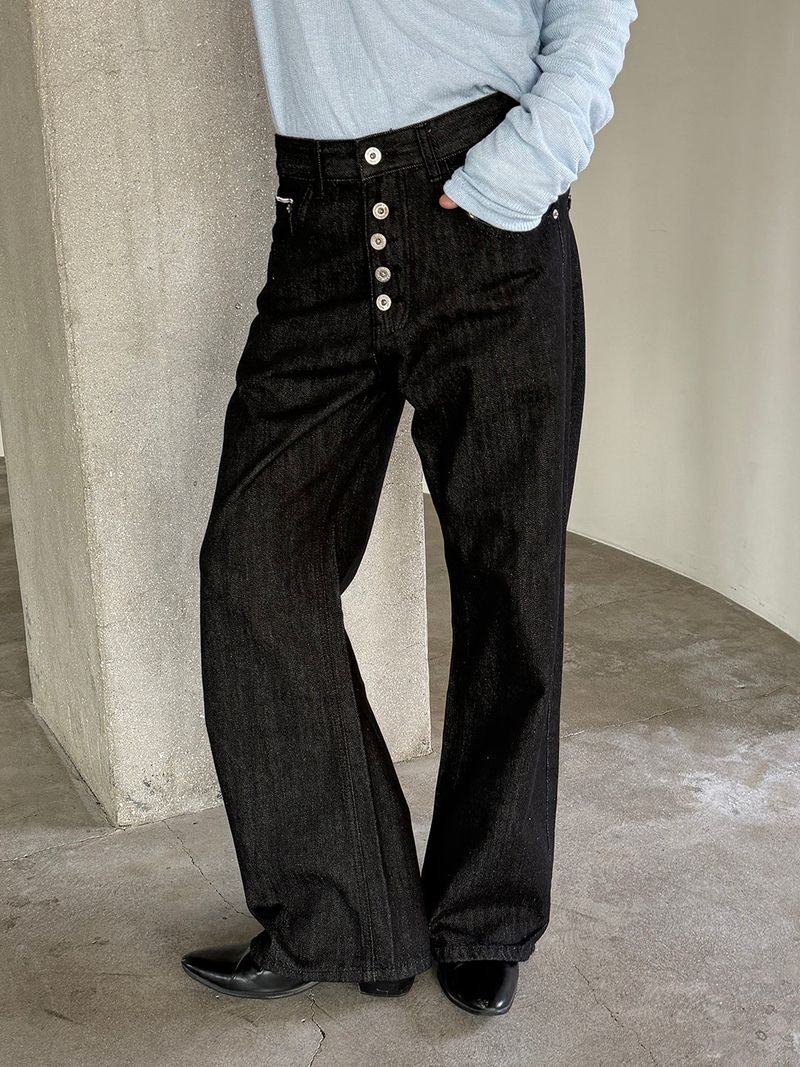LAURANT(ロラン)の「Retro 5 button wide denim pants(Pants)」
