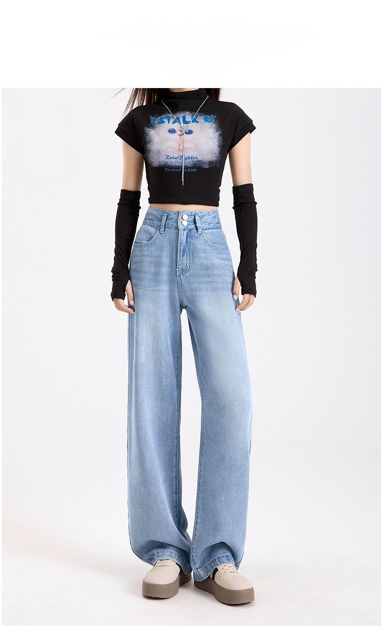 Lyocell Lightweight Wide Leg Denim Pants