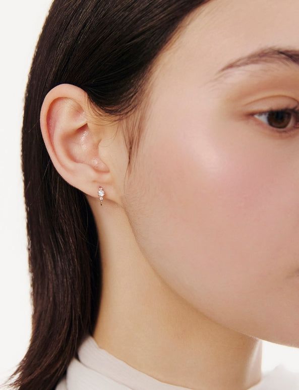26SS★ Truly Essence 14K Stone Point Earrings