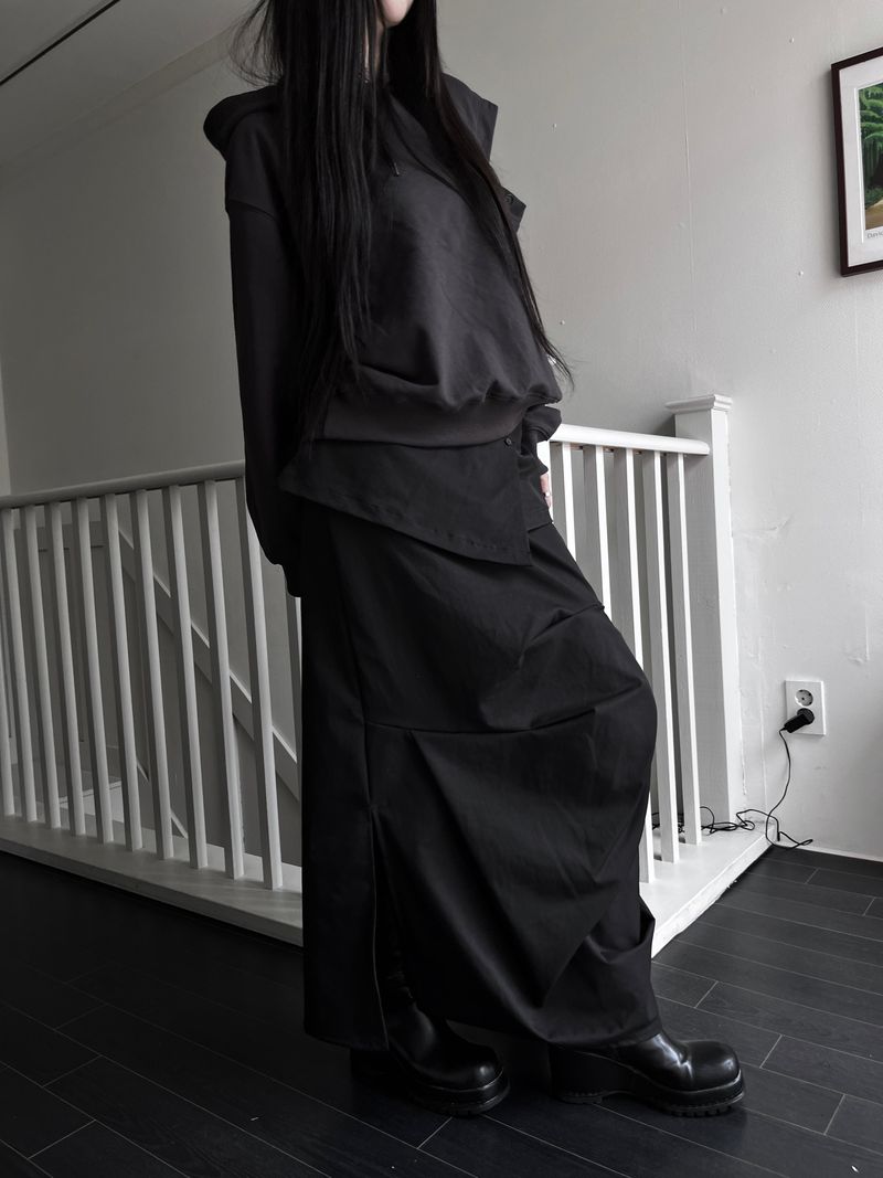 [set] from wrap long skirt (2color)