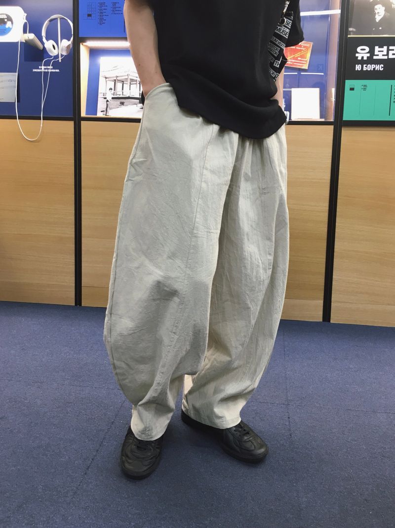 Mono Linen Wide Balloon Pants 4C