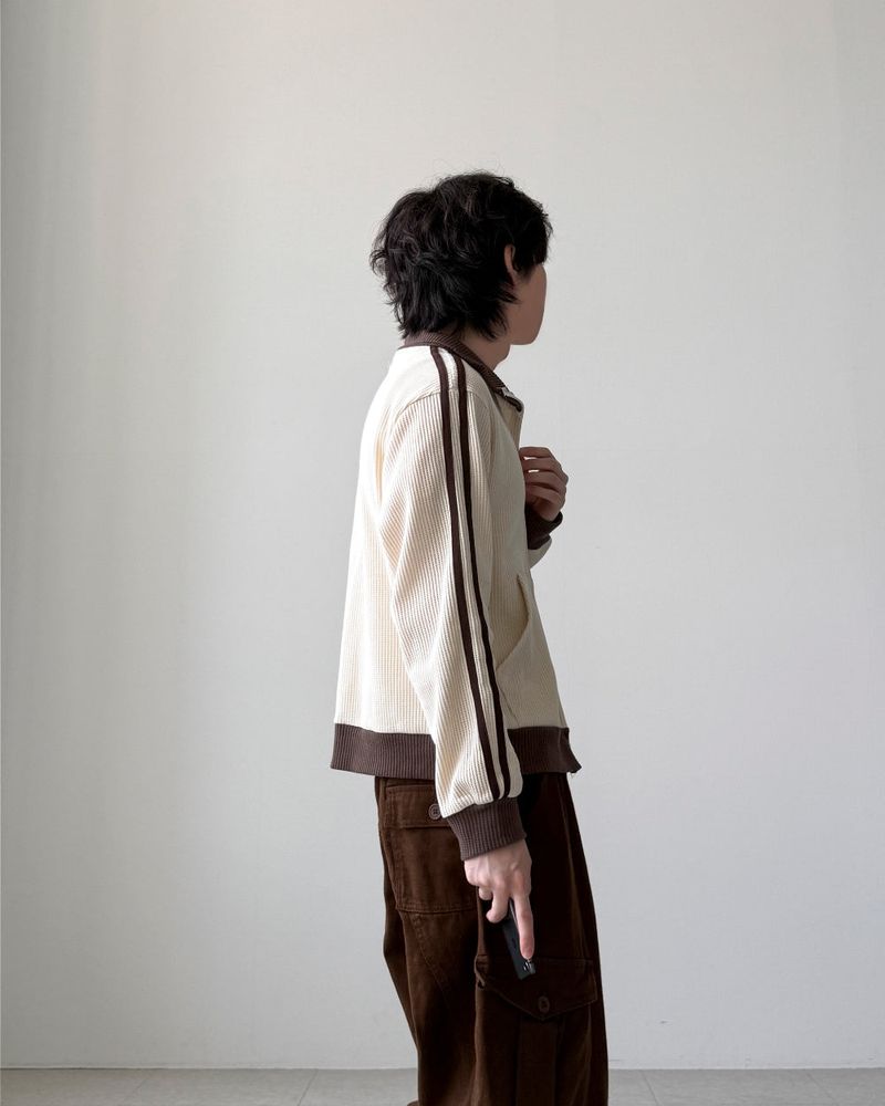 Moyz Waffle Track Zip-Up
