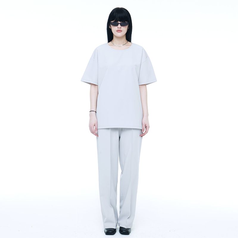 WOVEN T-SHIRT COOL GREY