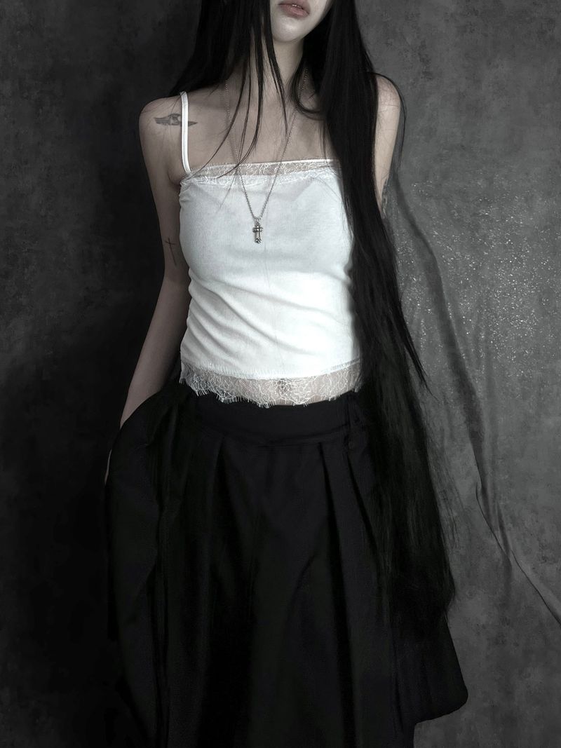 gloy lace sleeveless (2color)