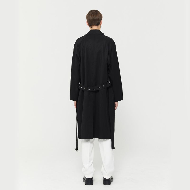 Studio Single Trench Coat Black