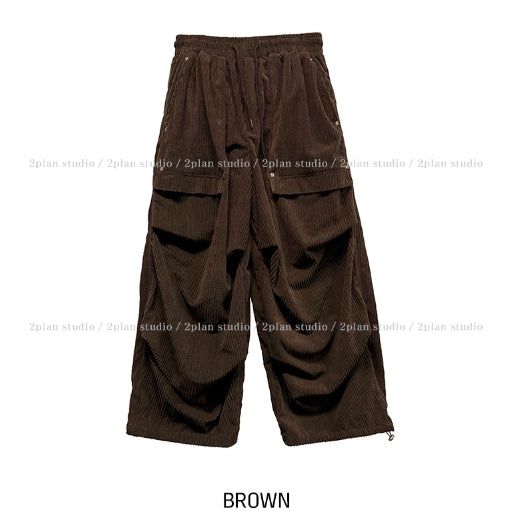 Melty Rivet Corduroy Wide Pants