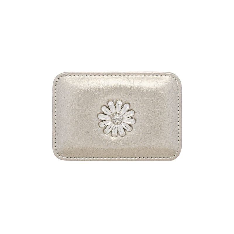 Daisy Slim Mini Transportation Card Wallet Metal