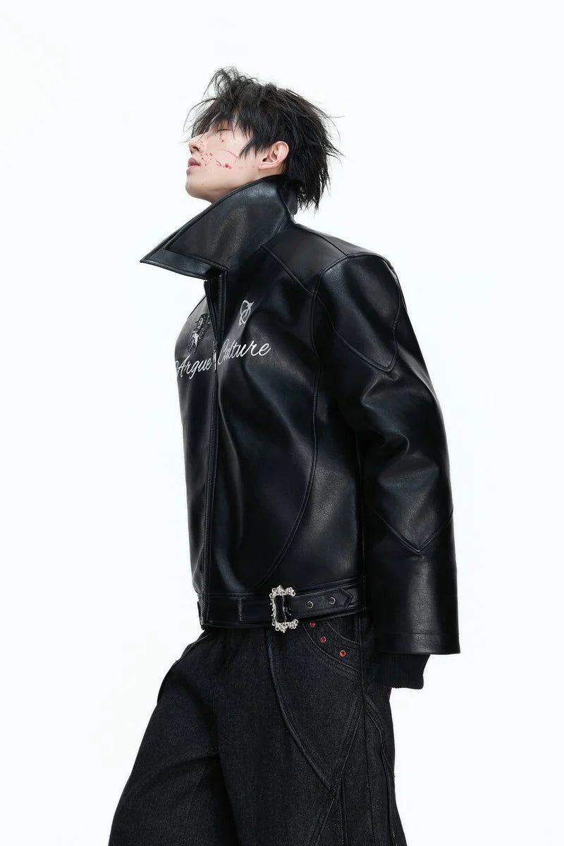 Argue Cultureの「Embroidered Horse Badge Leather Jacket（Jackets/Outerwear）」