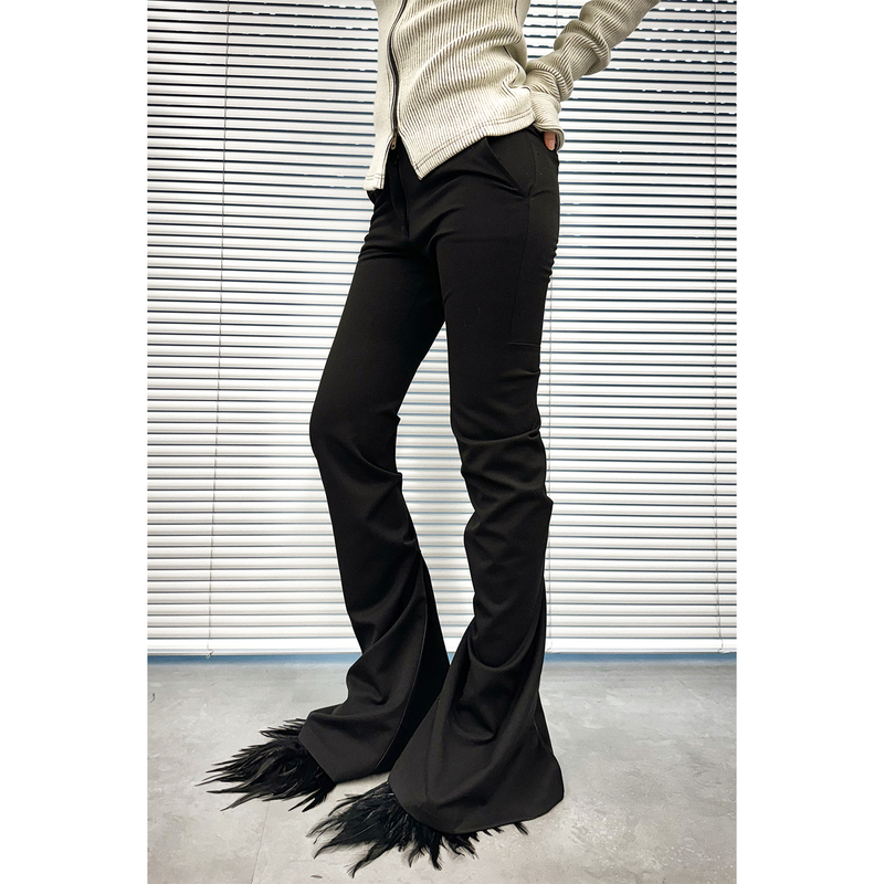 KNEE-TUCK PANTS