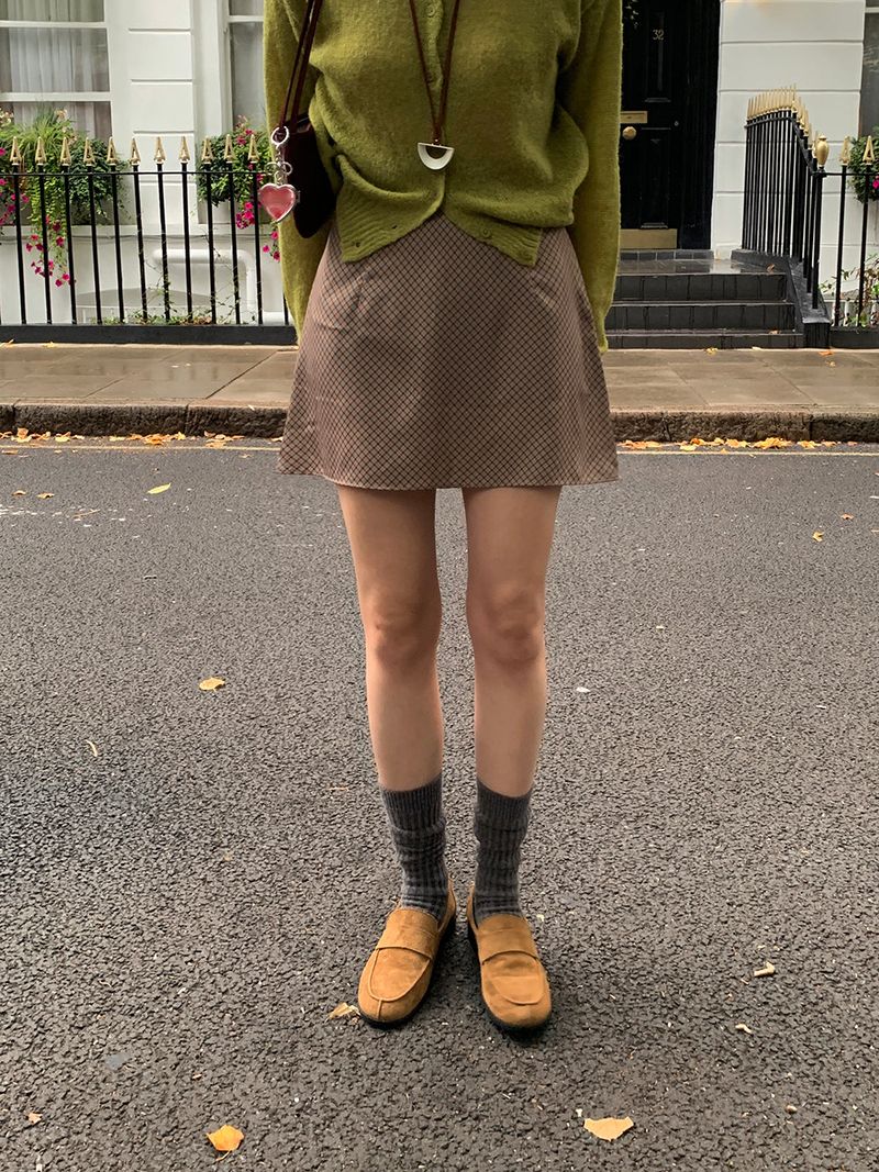 [MADE] Bellis checkered mini skirt
