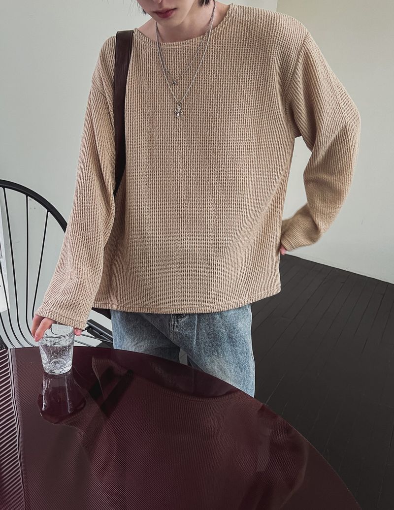 トリンキーボートネックルーズフィットニット (5 color)