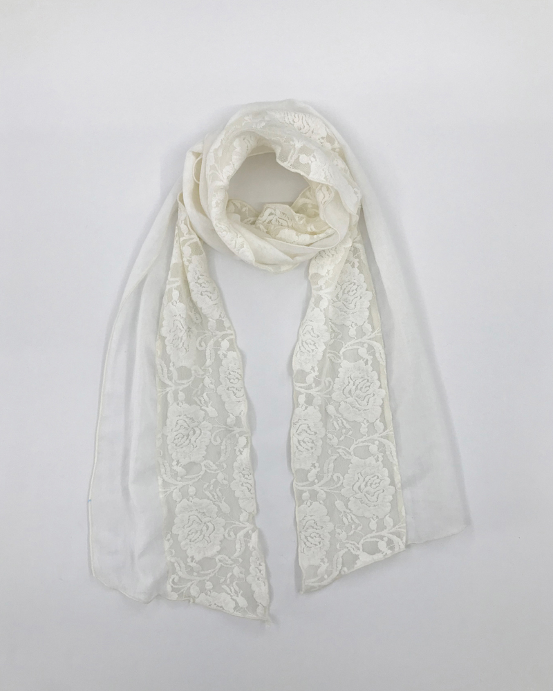 Paul Rose Lace Scarf (3color)