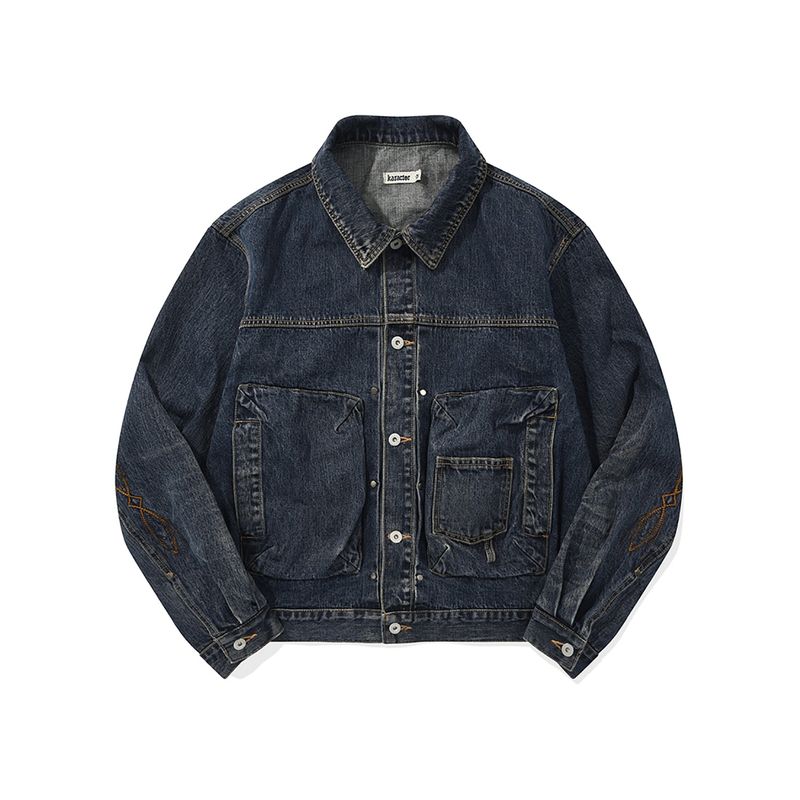 karactor（カラクター）の「Bleach dyeing trucker jacket / Vintage indigo（Jackets/Outerwear）」