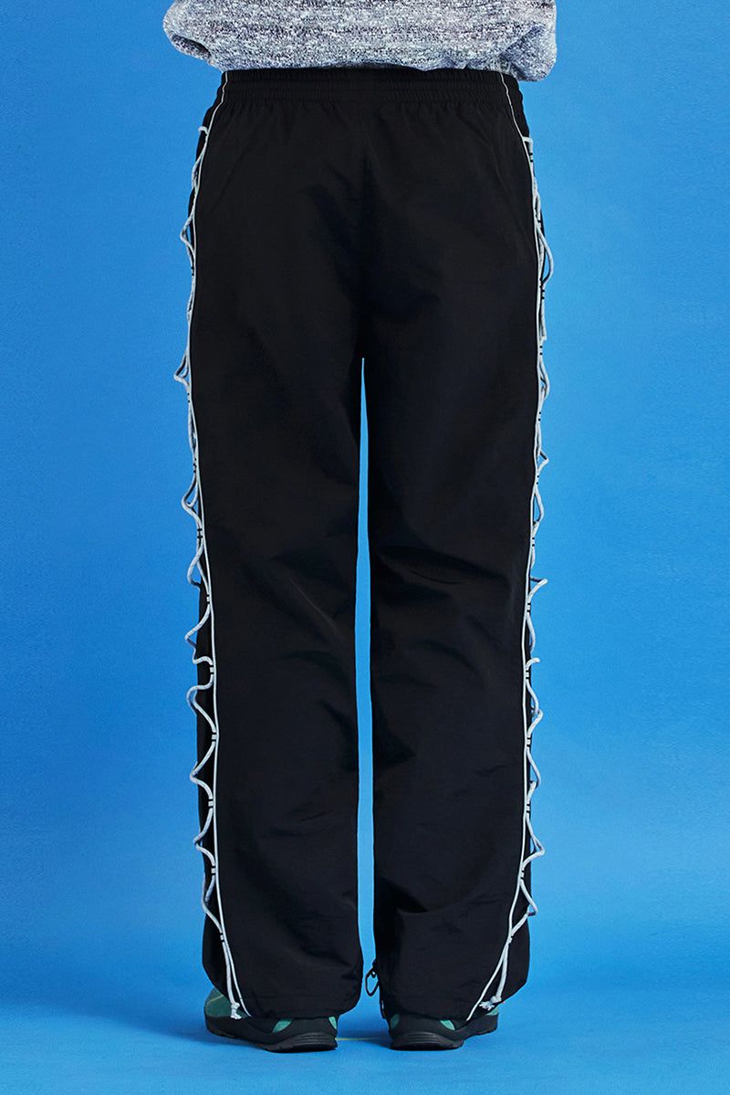 STRING NYLON PANTS / BLACK