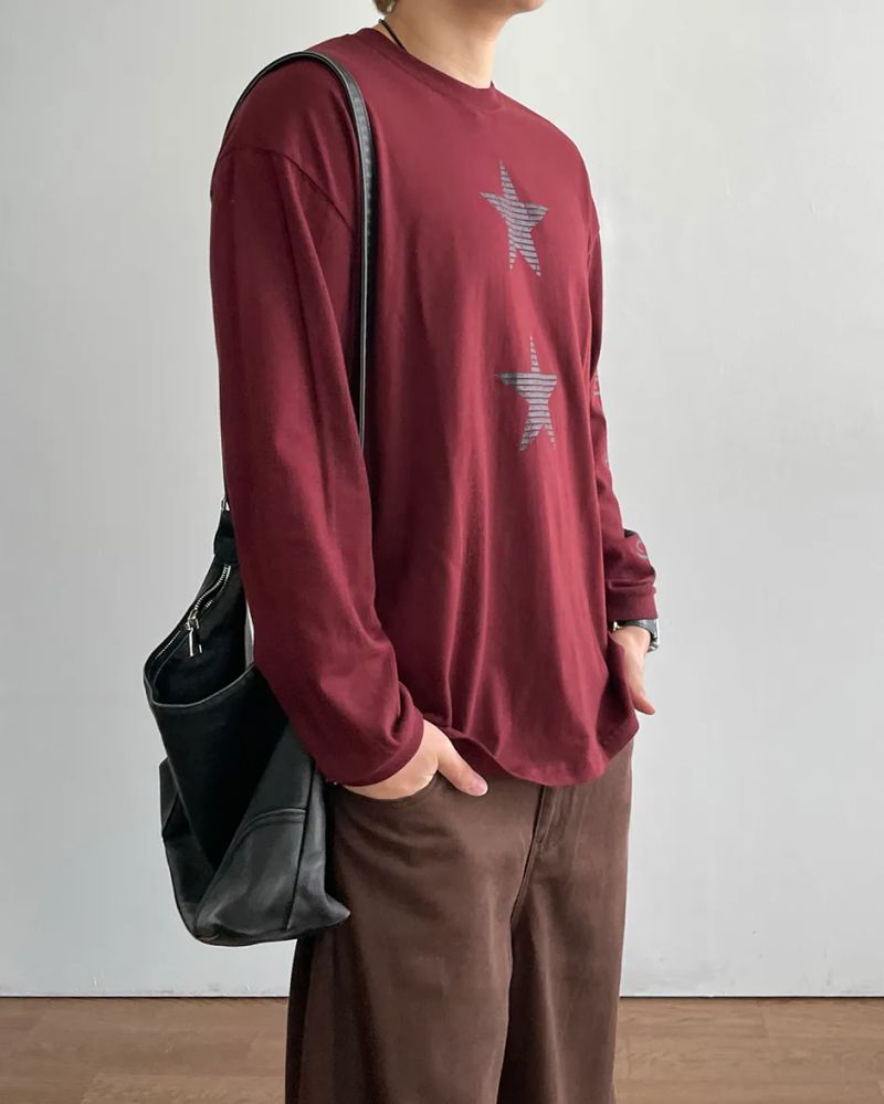 Star Print Long Sleeve T