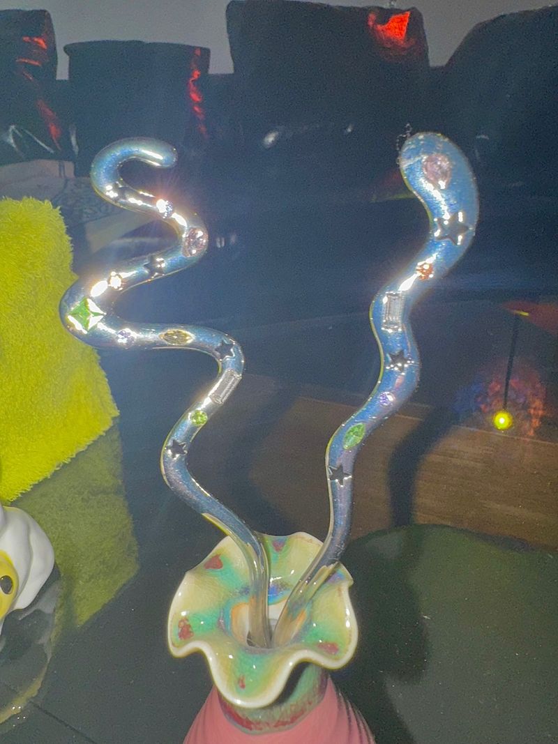 Kitsch cubic snake ornamental hairpin_2