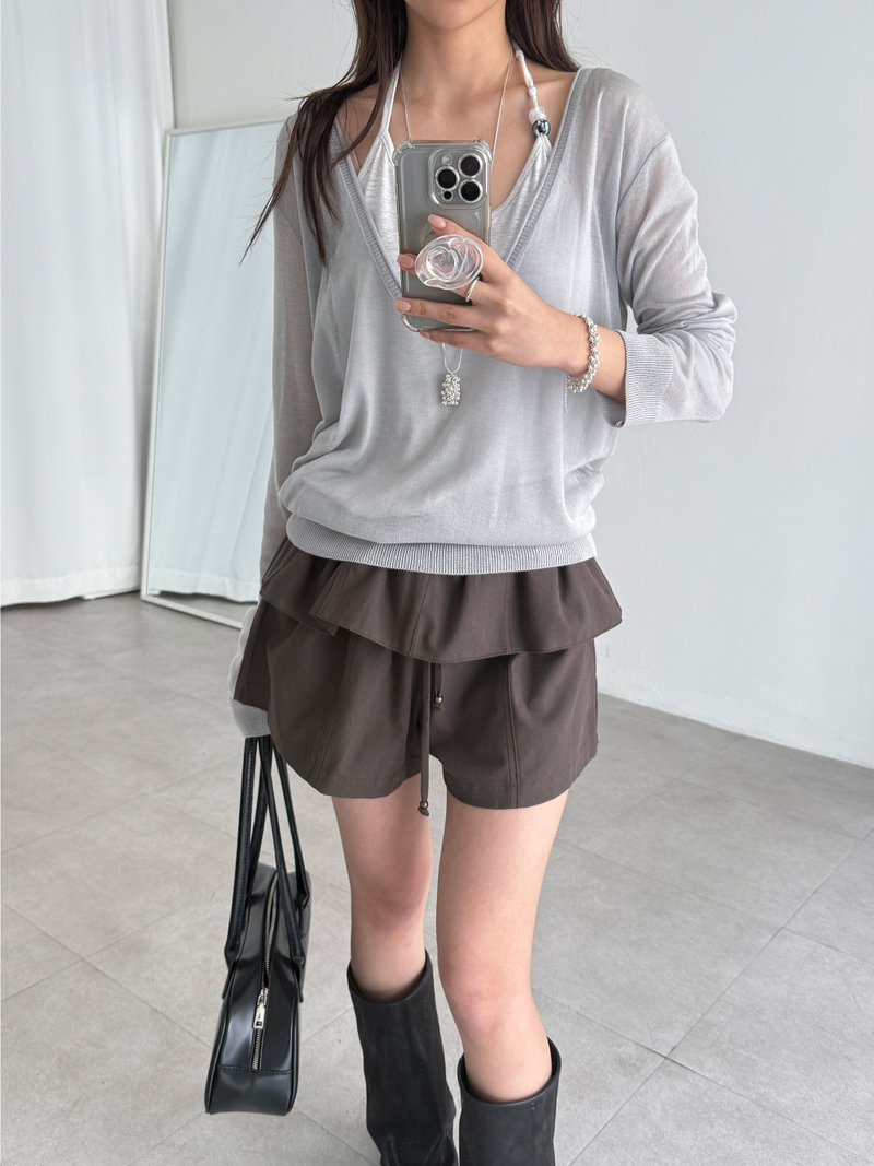 フォルディングショートパンツ (2color)