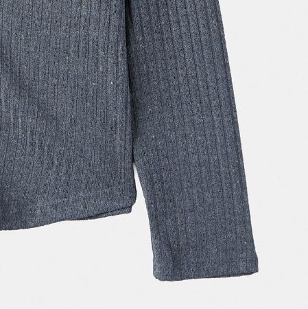 Rogen Ribbed Linen Button Cardigan