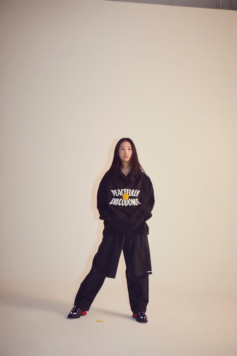 banding half cut long pants_bk