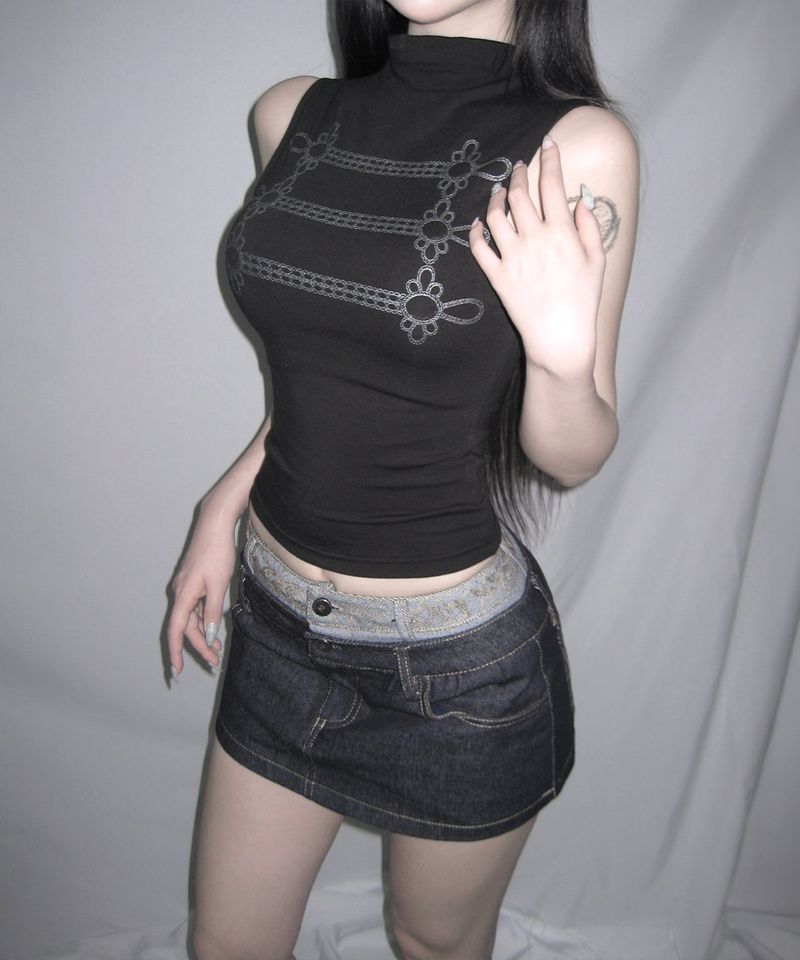 silver leon top (3colors)