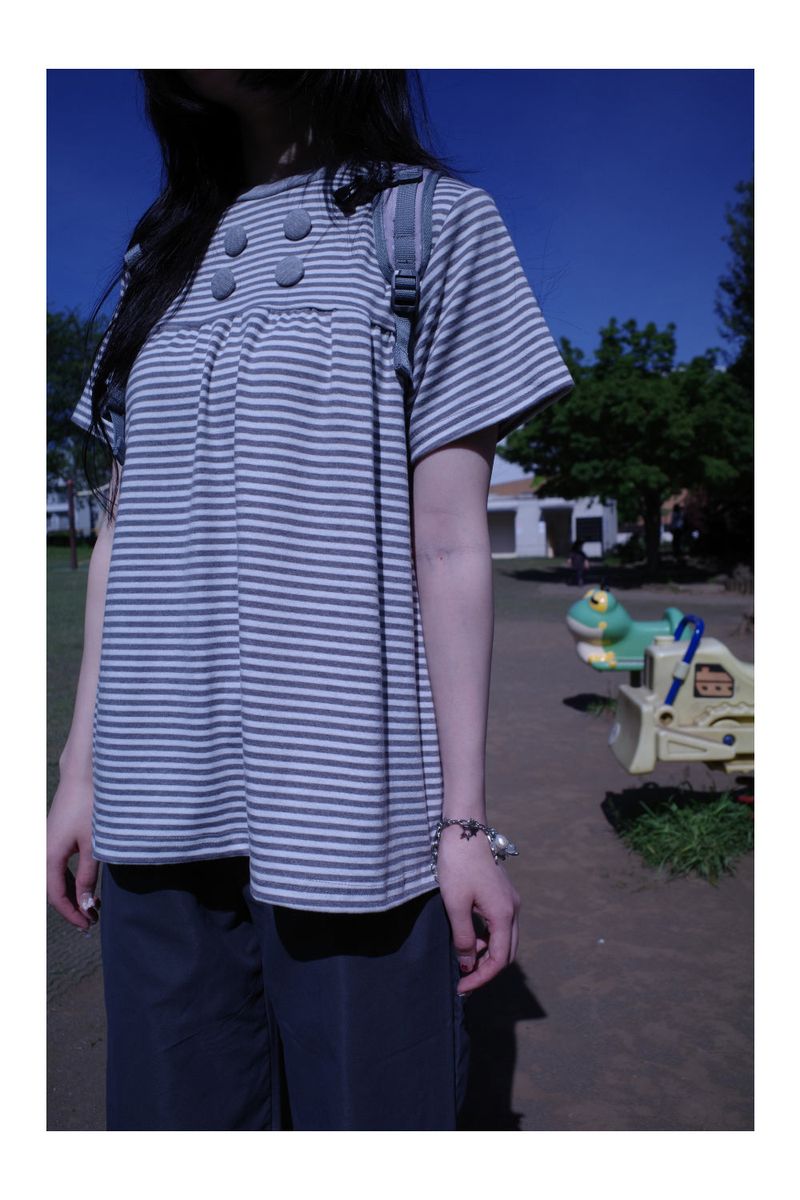 [MD PICK] グリニー ダンガラスナップ tee (2color)