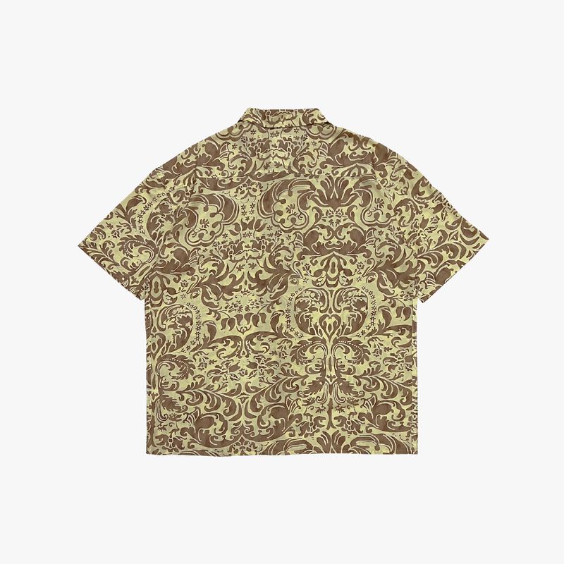 silky ethnic open collar shirt_yellow