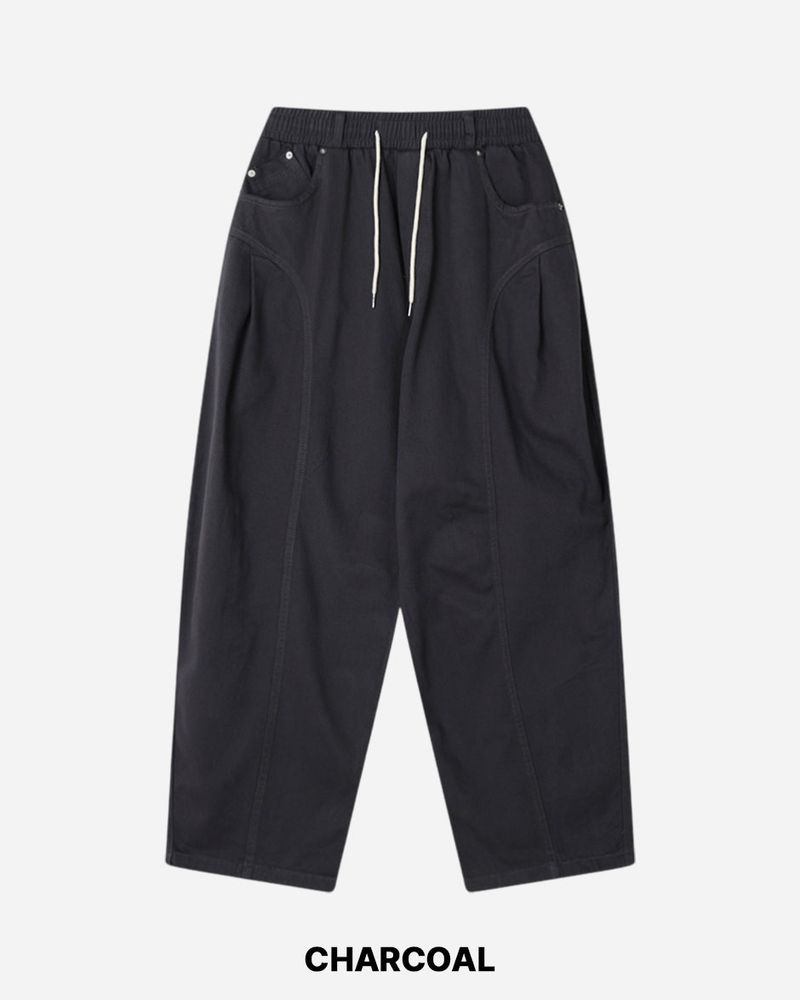 ボリューム リベット コットン パンツ