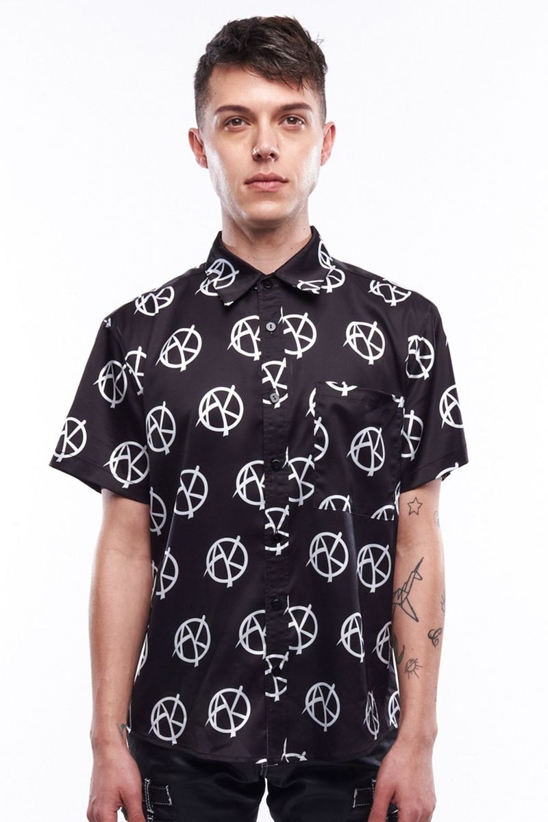 ANARCHY SATIN BUTTON DOWN