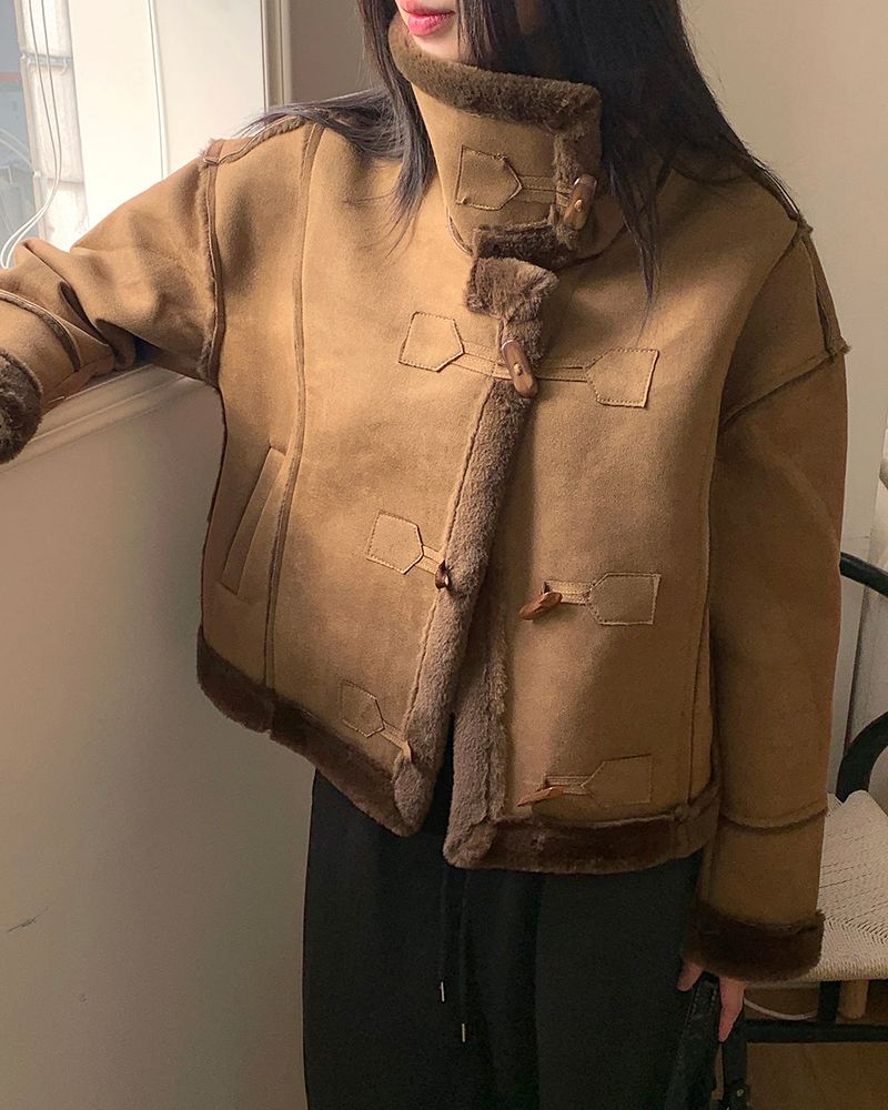 WONDER WONDER（ワンダーワンダー）の「Recton Suede Fur High-neck Shearling Jacket（Jackets/Outerwear）」