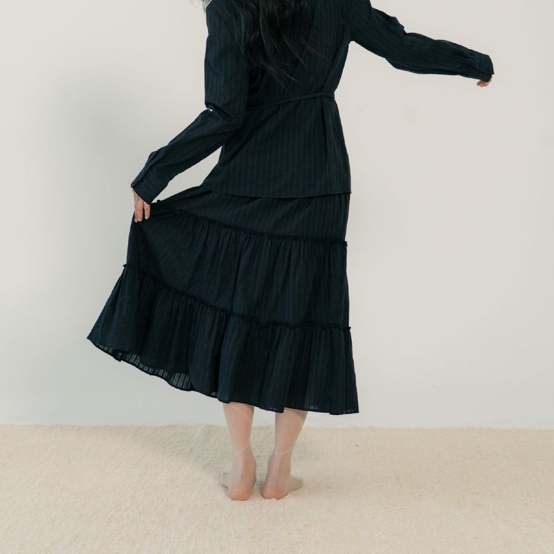 REGULAR FIT BELT SHIRTS (BLACK)