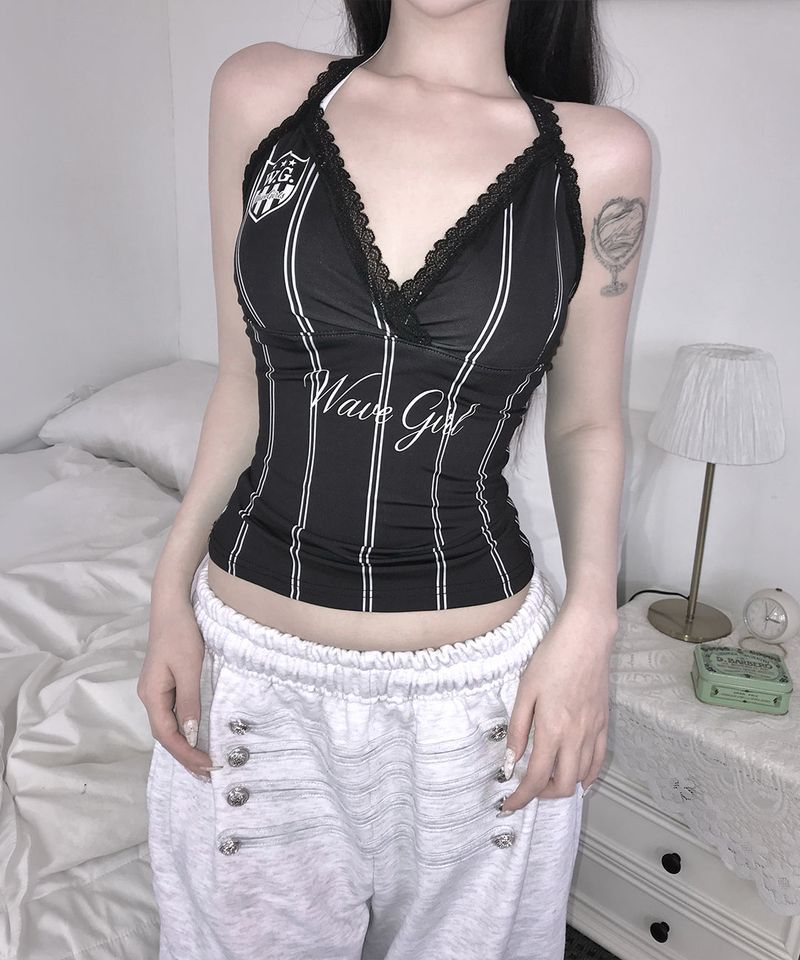 lace club jersey top (2colors)