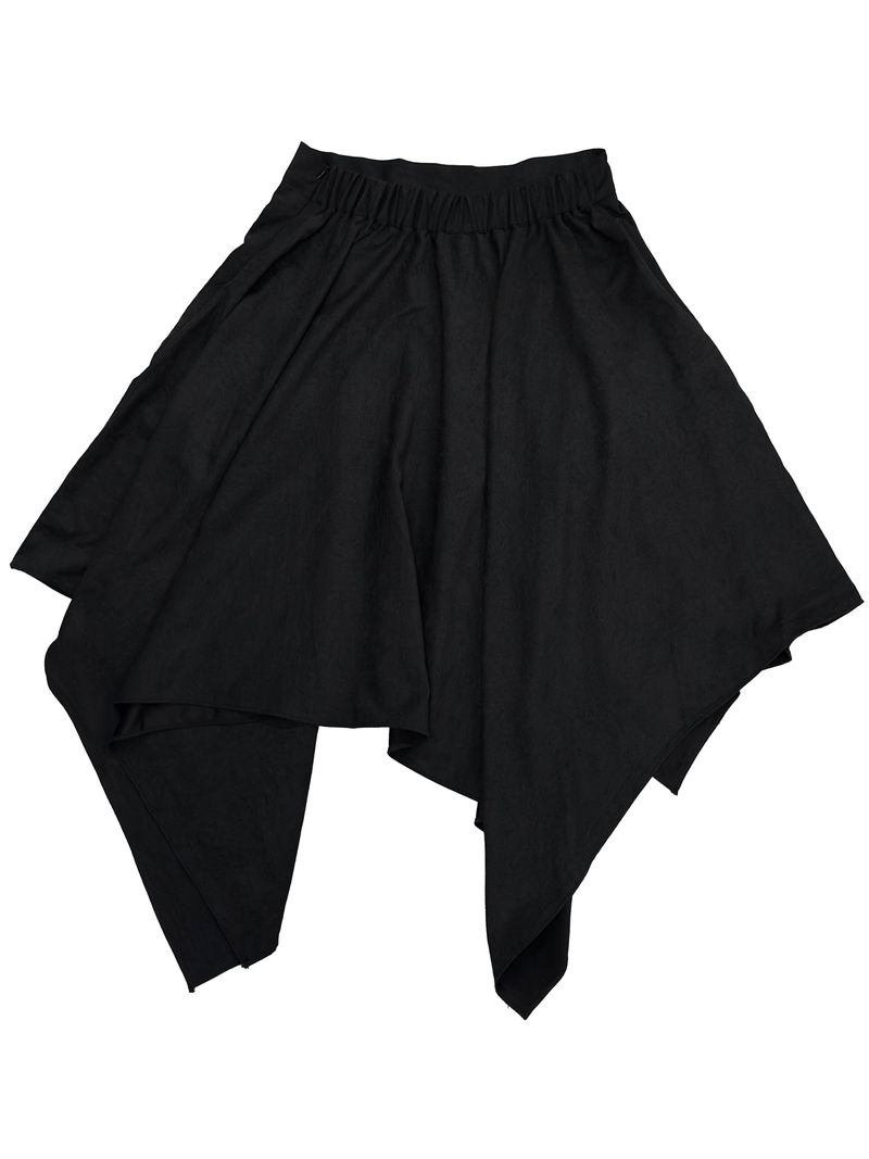 suede shirring draped skirt