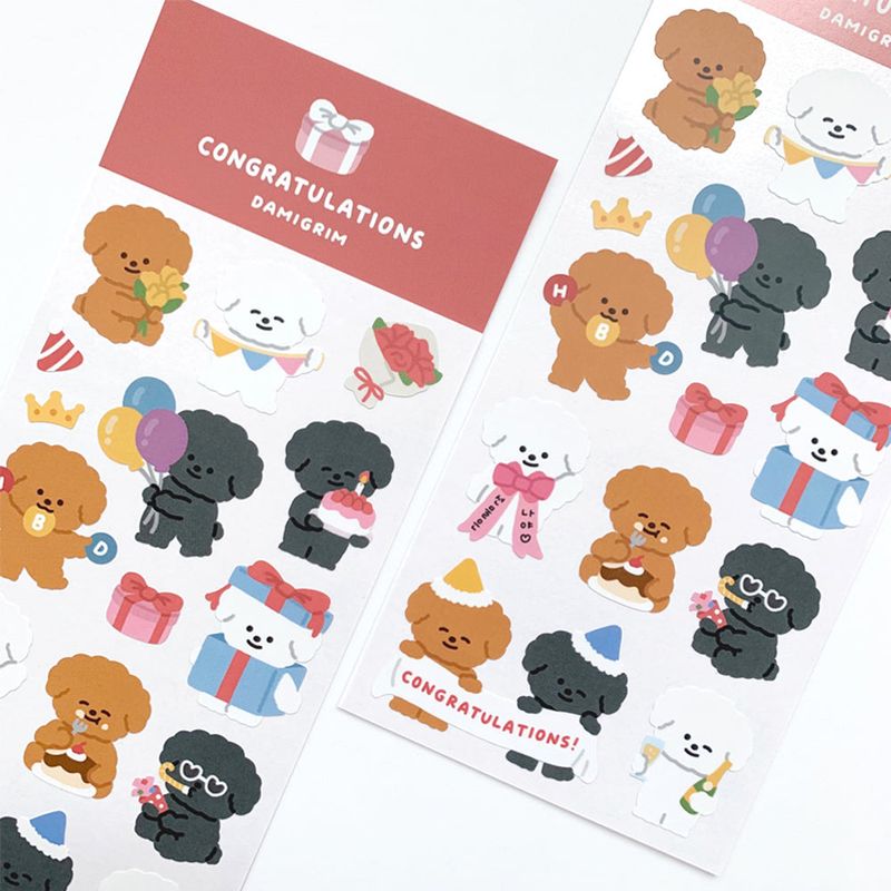 【1+1 SET】 Congratulations Sticker