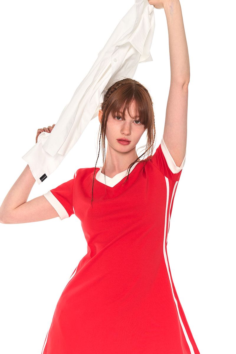 V NECK LINE OPS (RED)