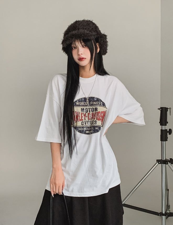 ハーレーヴィンテージプリントボックス半袖Tシャツ