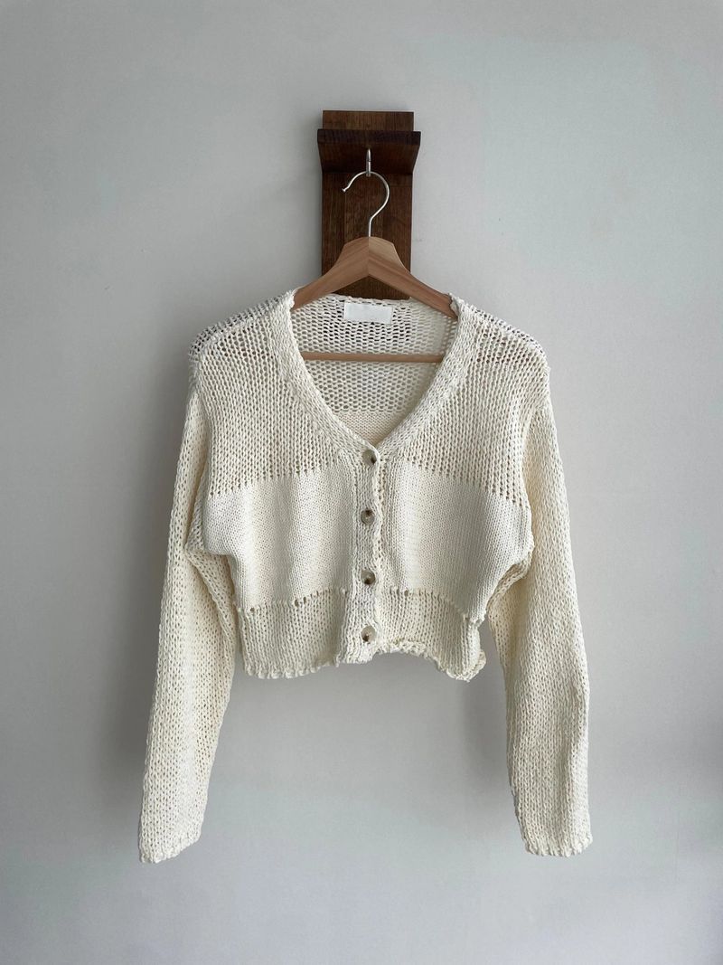 leat knit cardigan