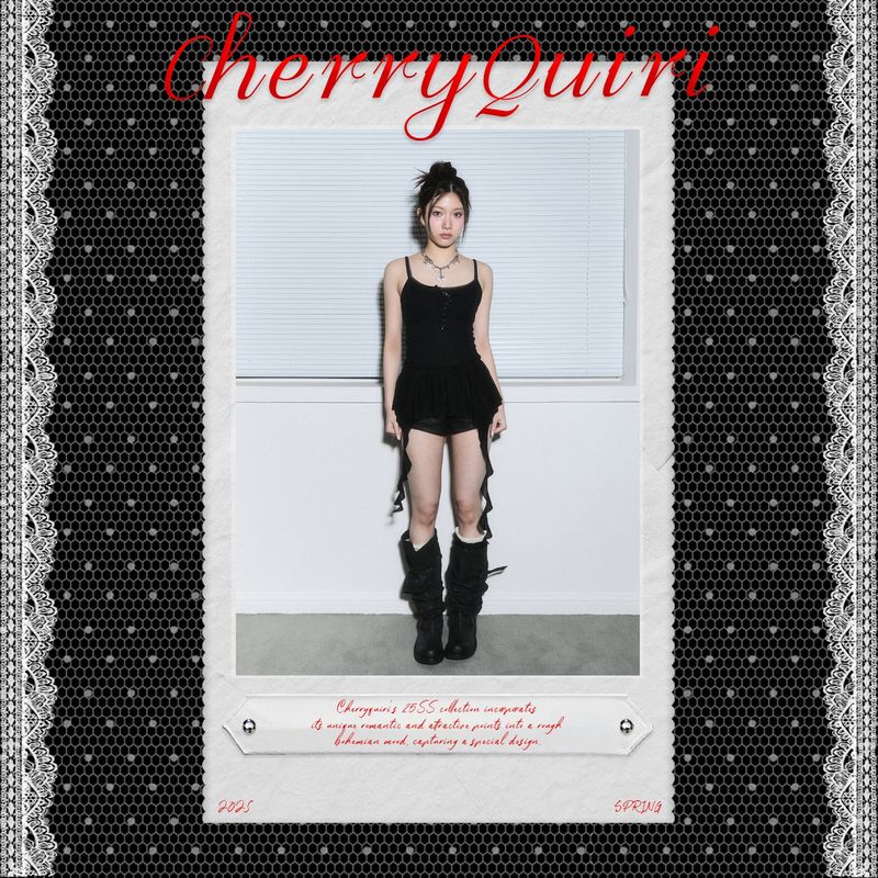 (2nd reorder) frill layered sleeveless - black