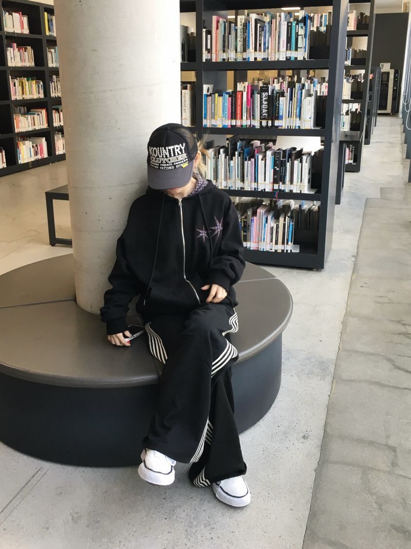 Star Patchwork Fleece Hooded Zip-Up (2c)
